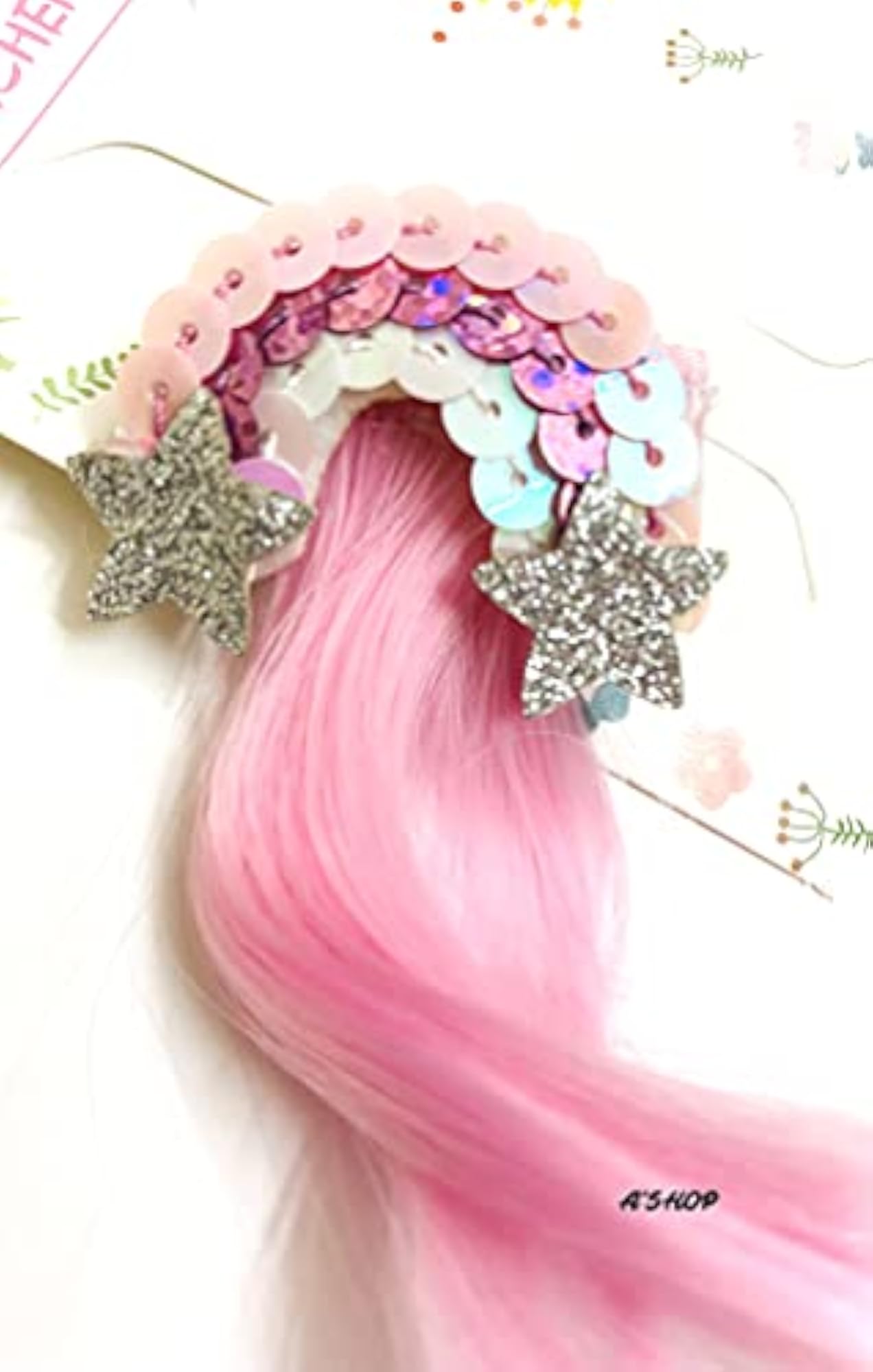 Sequin Crown Hair Alligator Clip for Little Girls